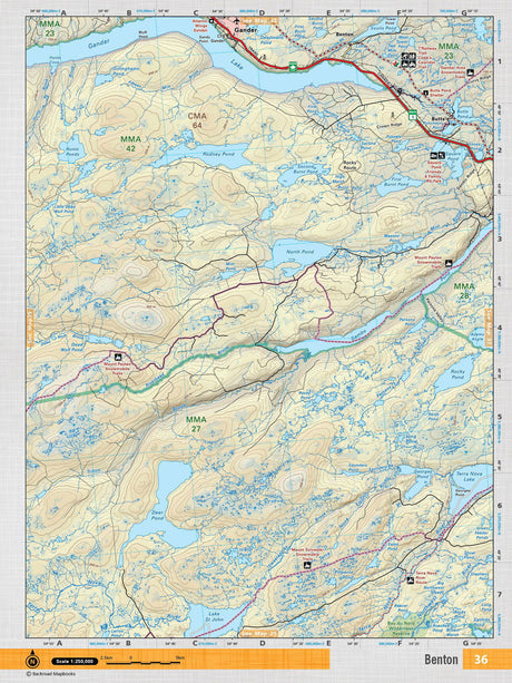 NFLD36 Wall Map - Benton - Backroad Maps