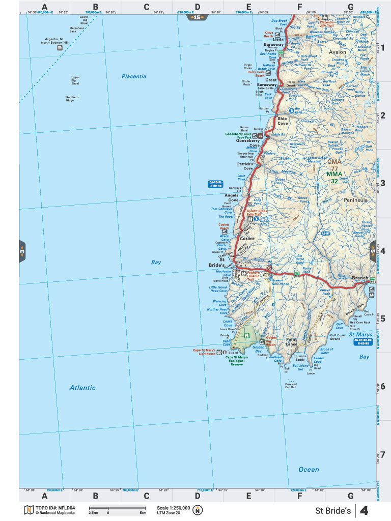 NFLD4 TOPO Map - St Bride's - Backroad Maps
