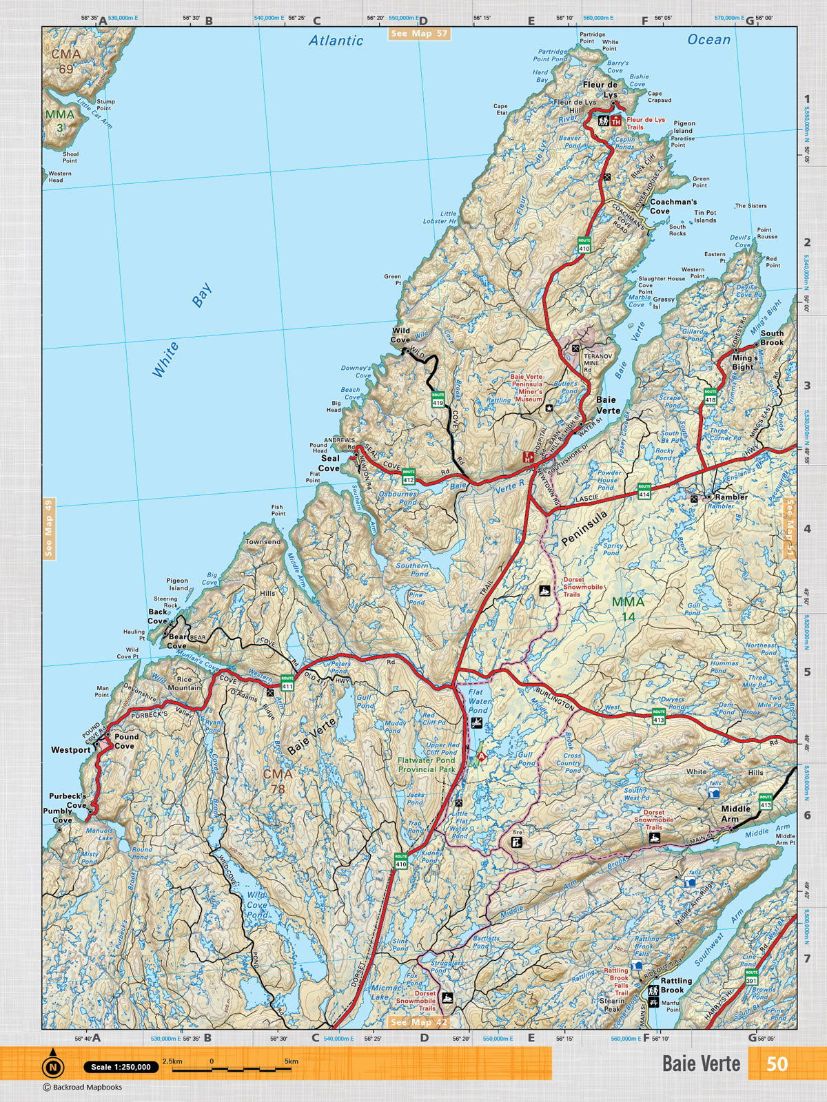 NFLD50 TOPO Map - Backroad Maps