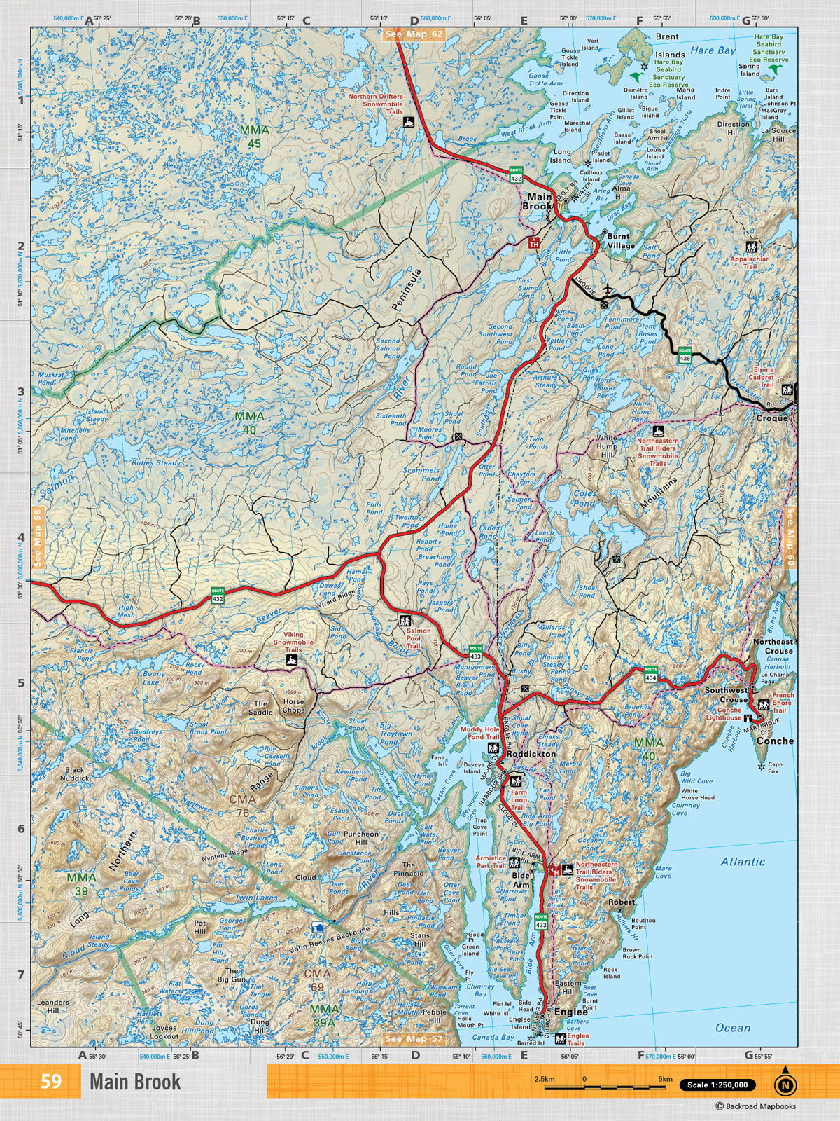 NFLD59 TOPO Map - Main Brook - Backroad Maps