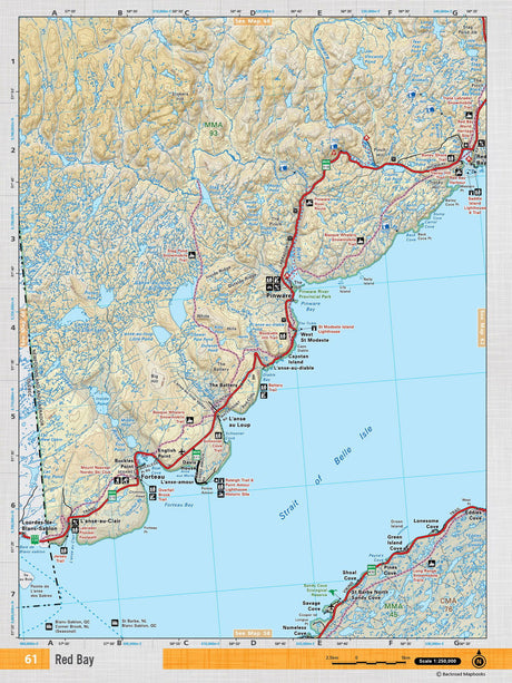 NFLD61 TOPO Map - Red Bay - Backroad Maps
