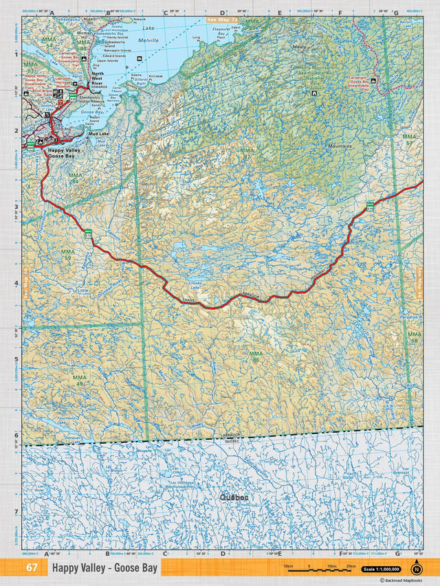 NFLD67 Wall Map - Backroad Maps
