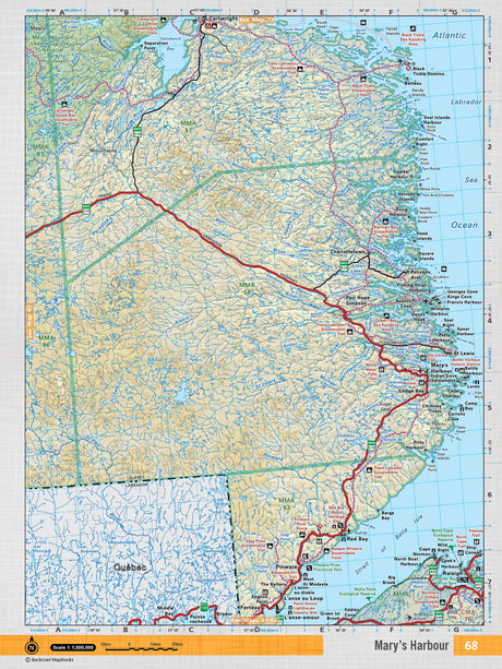 NFLD68 TOPO Map - Mary's Harbour - Backroad Maps
