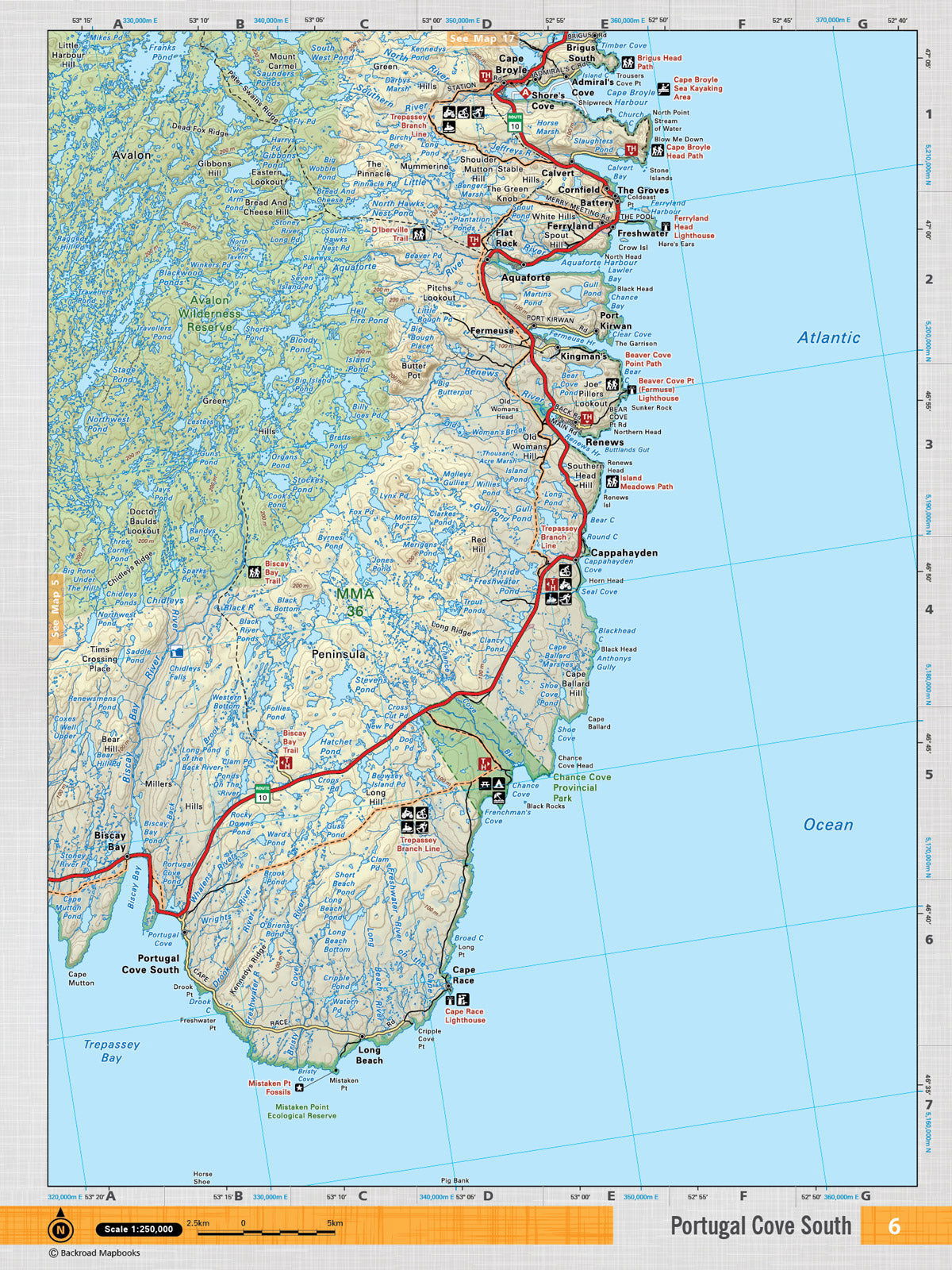 NFLD6 TOPO Map - Portugal Cove South - Backroad Maps