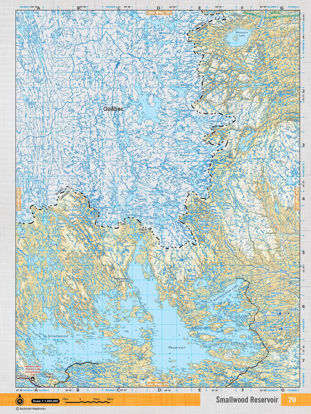 NFLD70 Wall Map - Smallwood Reservoir - Backroad Maps