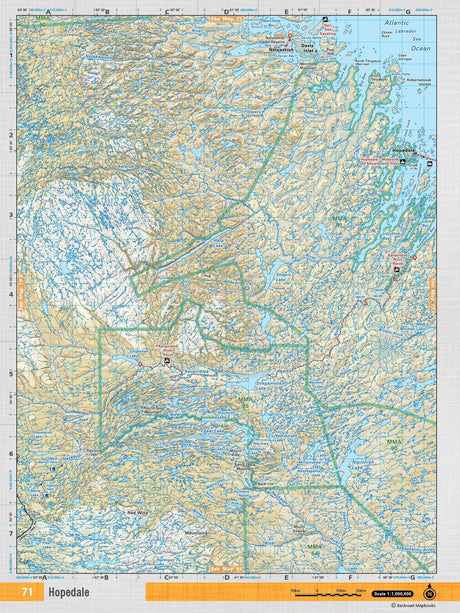 NFLD71 TOPO Map - Hopedale - Backroad Maps