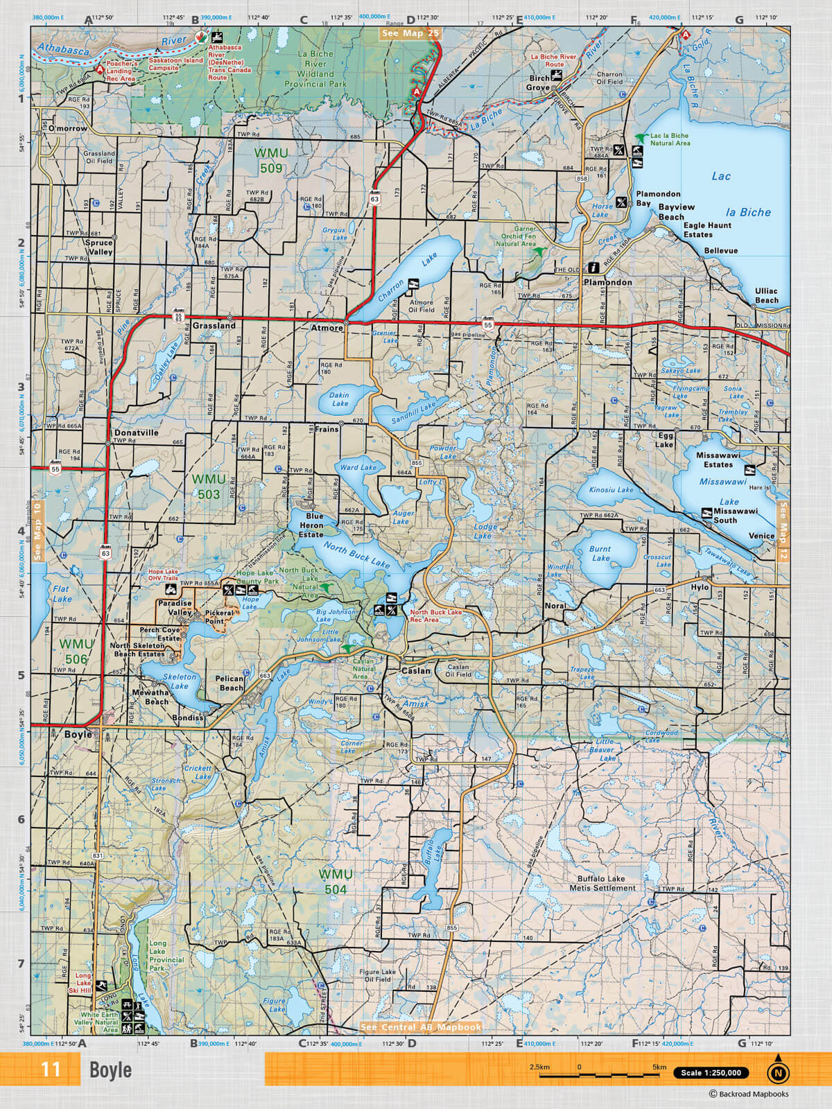 NOAB11 Wall Map - Boyle - Backroad Maps
