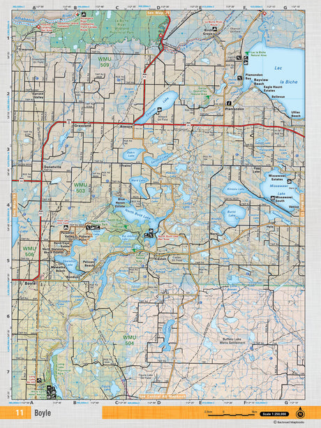 NOAB11 Wall Map - Boyle - Backroad Maps
