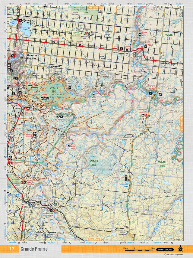 NOAB17 Wall Map - Grand Prairie - Backroad Maps