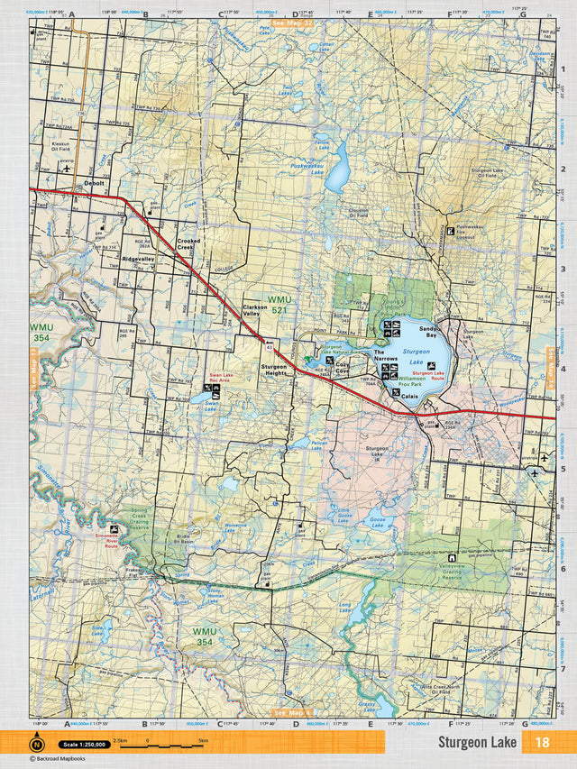 NOAB18 Wall Map - Sturgeon Lake - Backroad Maps