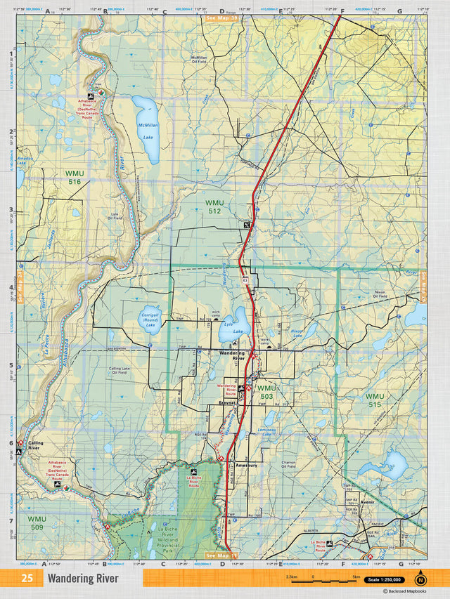 NOAB25 Wall Map - Wandering River - Backroad Maps
