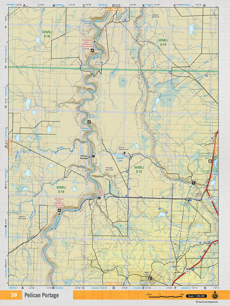 NOAB39 Wall Map - Pelican Portage - Backroad Maps