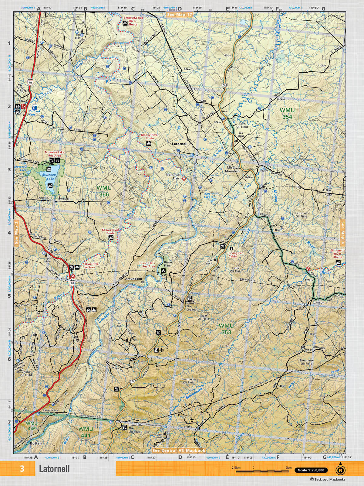NOAB3 TOPO Map - Latornell - Backroad Maps