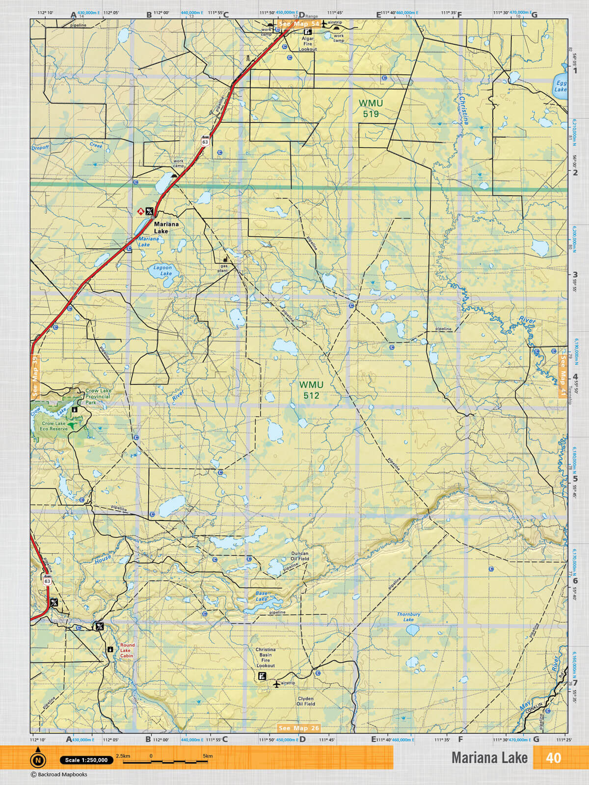 NOAB40 TOPO Map - Mariana Lake - Backroad Maps