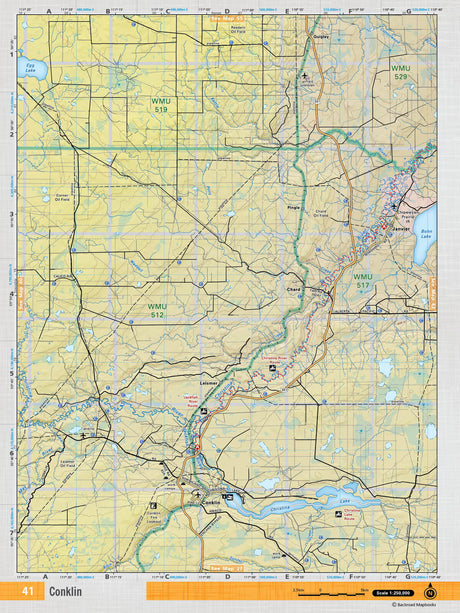 NOAB41 TOPO Map - Conklin - Backroad Maps