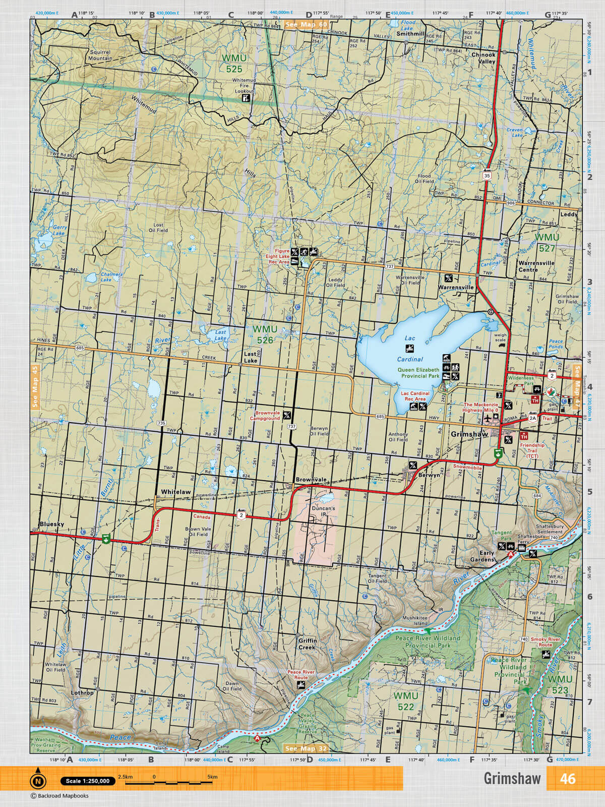 NOAB46 TOPO Map - Grimshaw - Backroad Maps