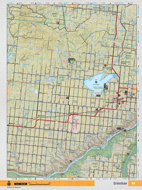 NOAB46 Wall Map - Grimshaw - Backroad Maps