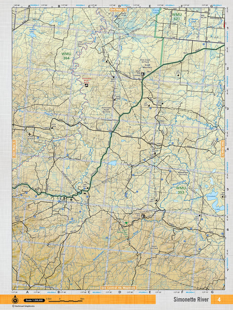 NOAB4 TOPO Map - Simonette River - Backroad Maps