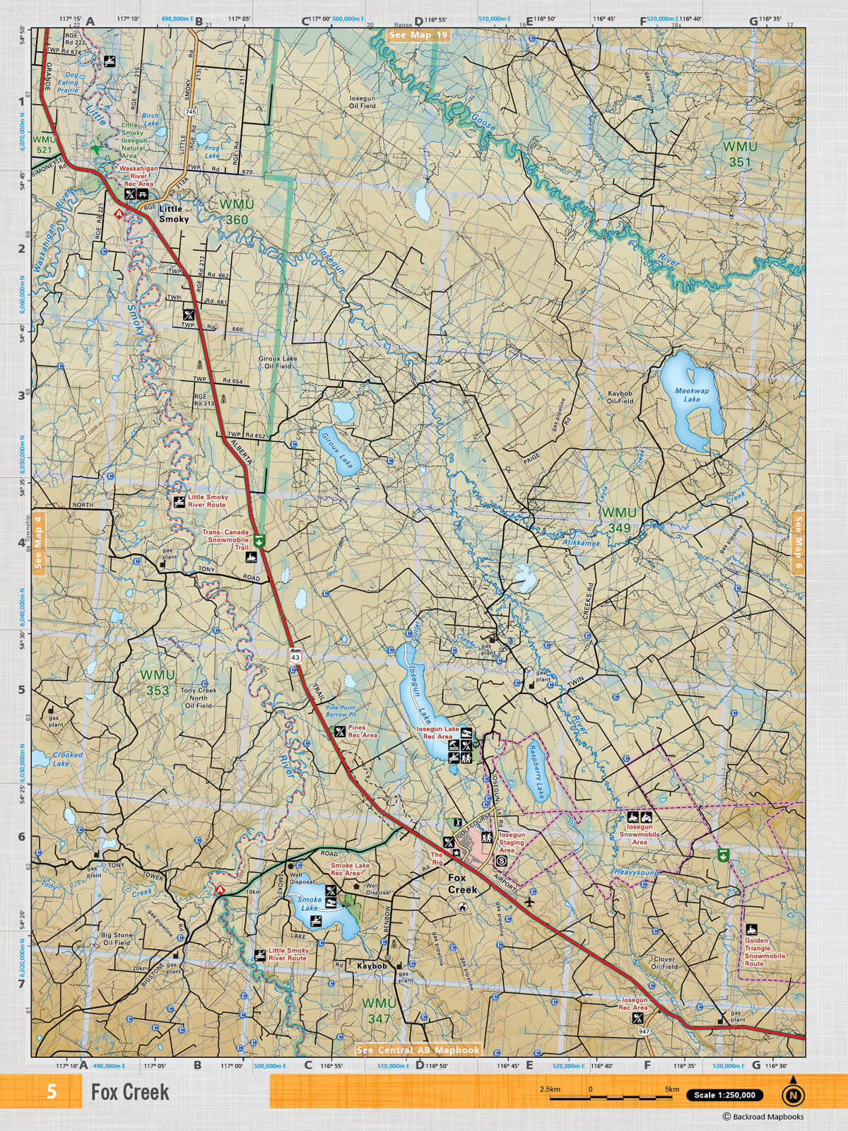 NOAB5 TOPO Map - Fox Creek - Backroad Maps