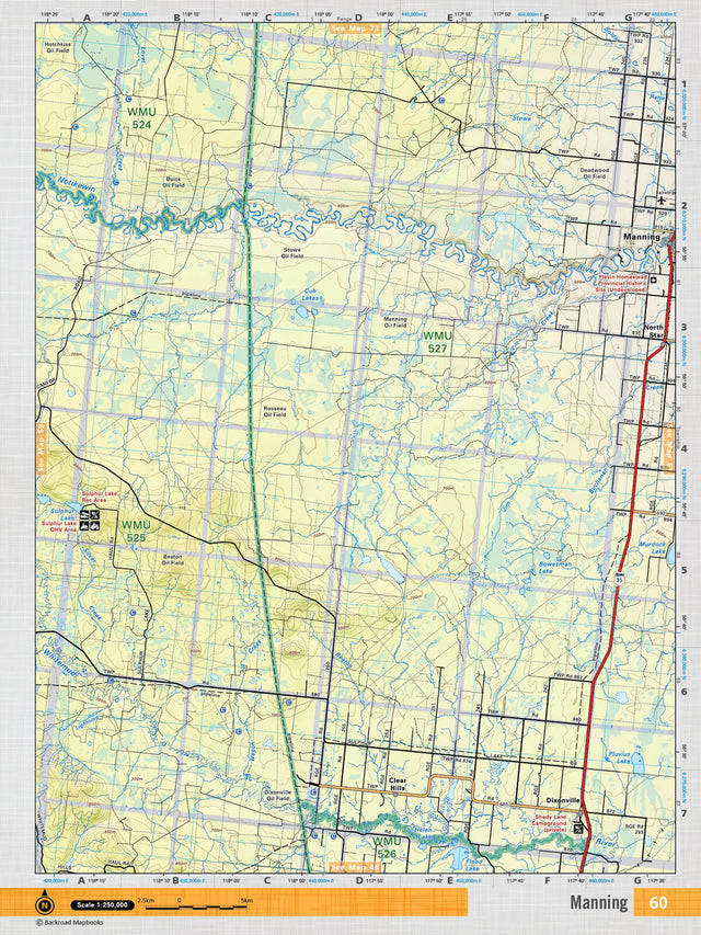 NOAB60 Wall Map - Manning - Backroad Maps