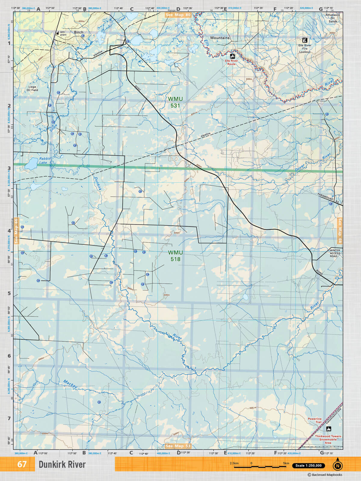 NOAB67 TOPO Map - Dunkirk River - Backroad Maps