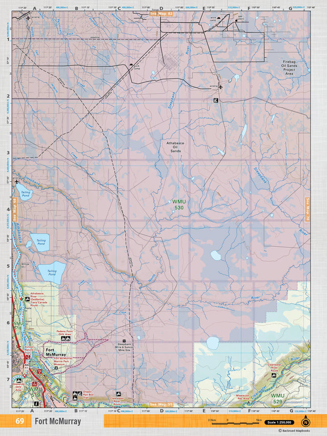 NOAB69 Wall Map - Fort Mcmurray - Backroad Maps