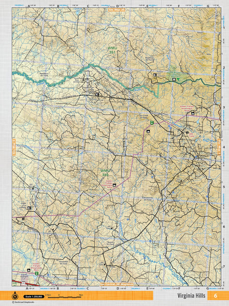 NOAB6 Wall Map - Backroad Maps