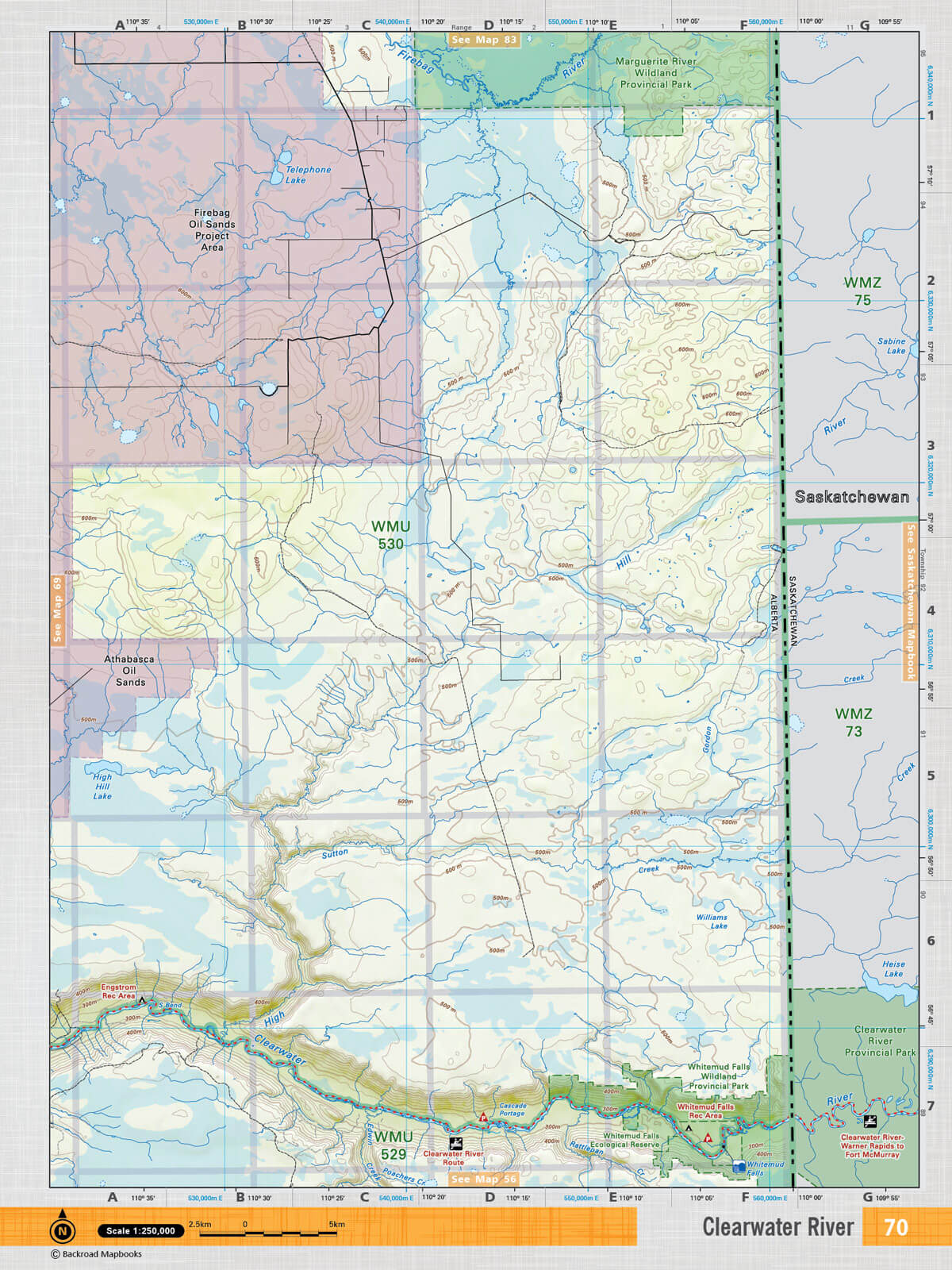NOAB70 TOPO Map - Clearwater River - Backroad Maps