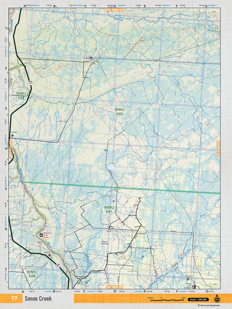 NOAB77 Wall Map - Senex Creek - Backroad Maps