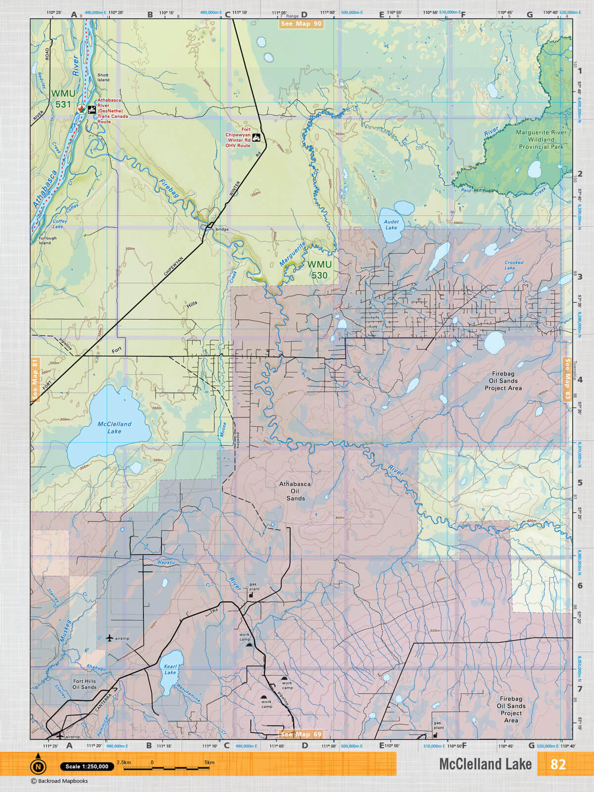NOAB82 TOPO Map - McClelland Lake - Backroad Maps
