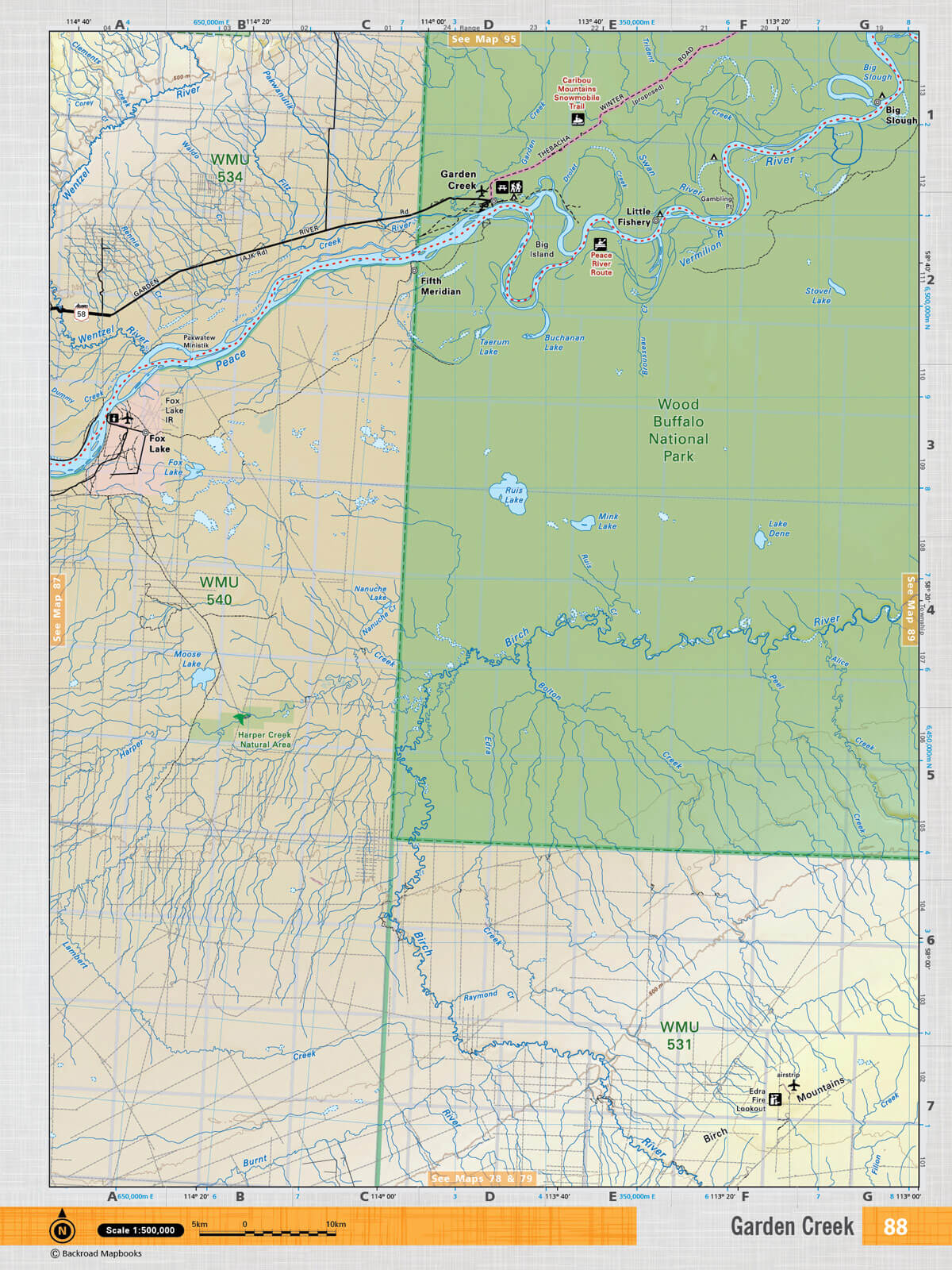 NOAB88 Wall Map - Garden Creek - Backroad Maps