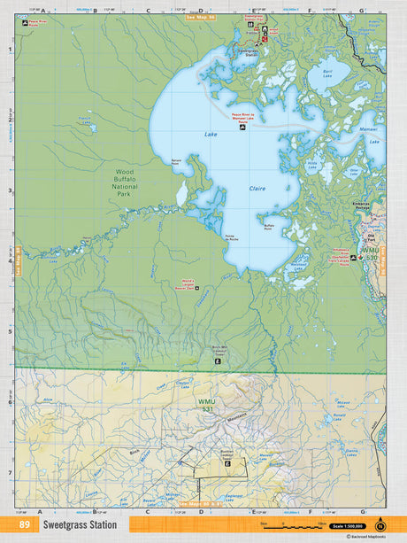 NOAB89 Wall Map - Sweetgrass Station - Backroad Maps