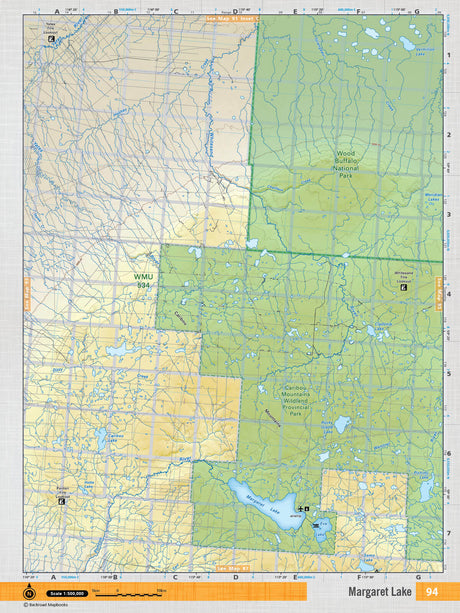 NOAB94 Wall Map - Margaret Lake - Backroad Maps