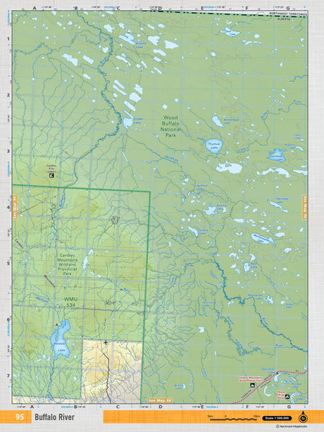 NOAB95 Wall Map - Buffalo River - Backroad Maps