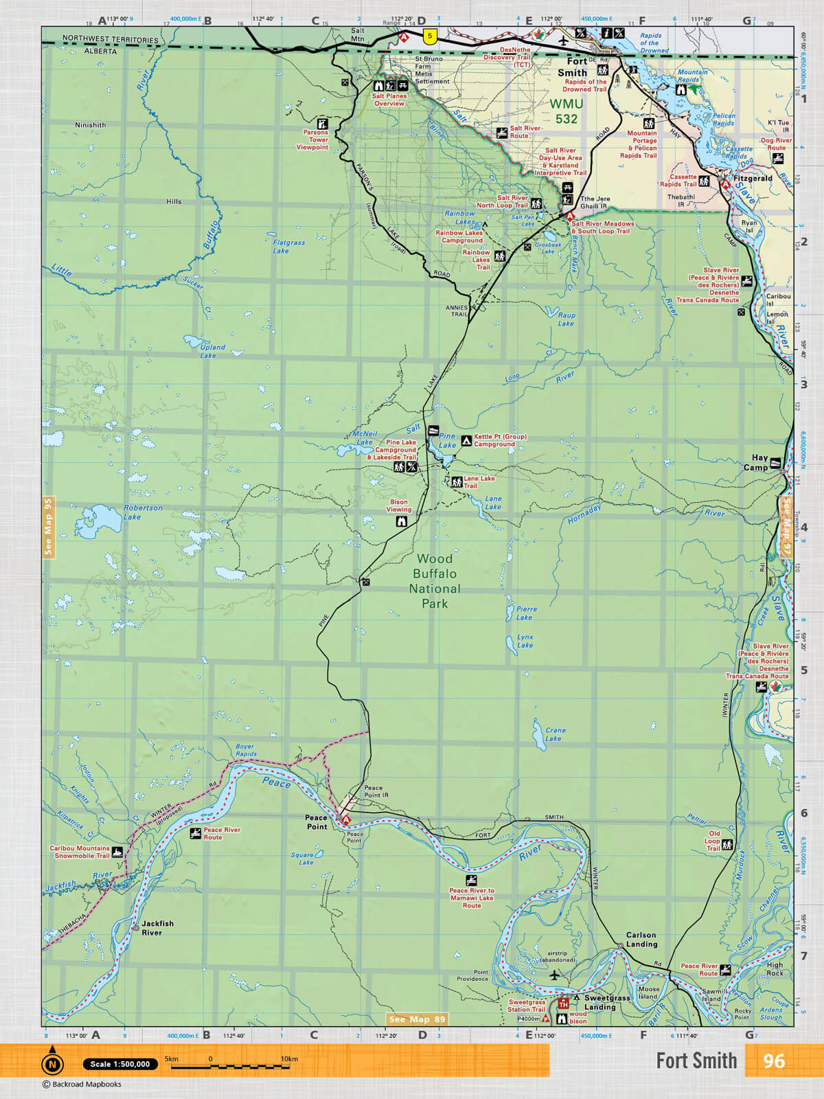 NOAB96 Wall Map - Fort Smith - Backroad Maps
