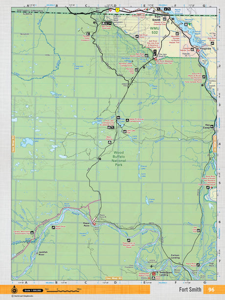 NOAB96 Wall Map - Fort Smith - Backroad Maps