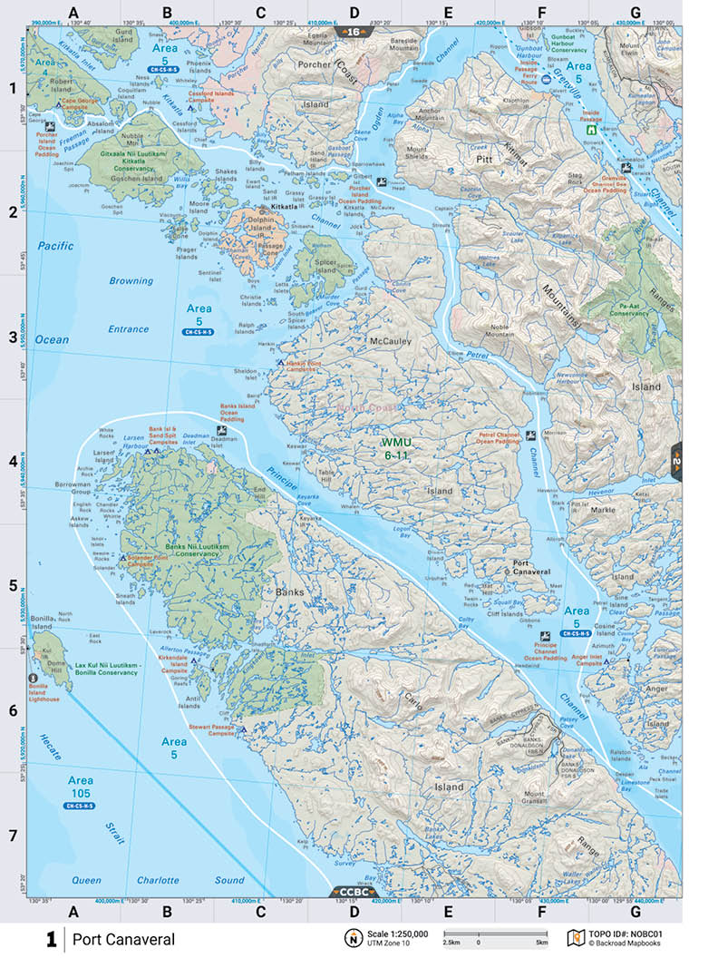 NOBC01 TOPO Map - Port Canaveral - Backroad Maps