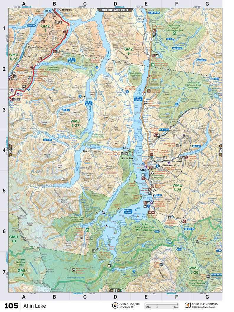 NOBC105 TOPO Map - Atlin