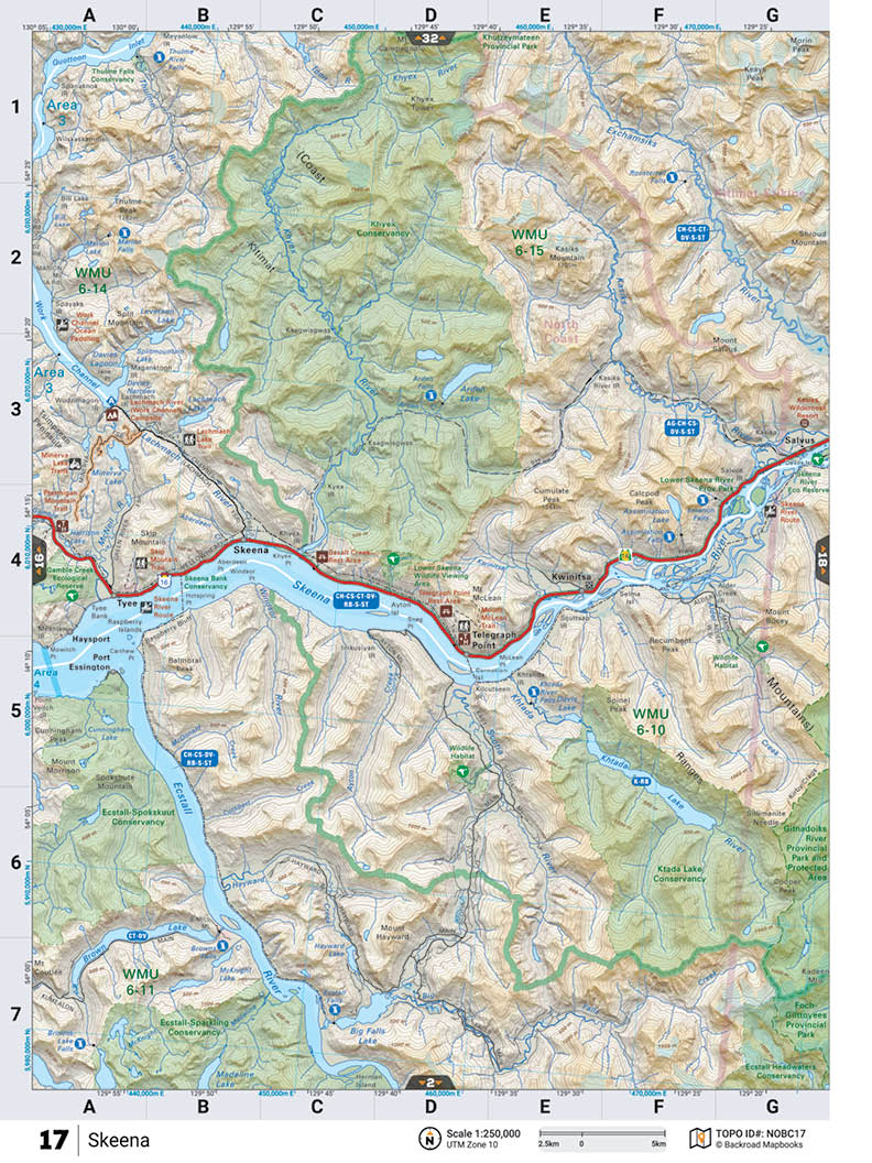 NOBC17 TOPO Map - Skeena - Backroad Maps