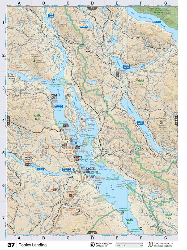 NOBC37 TOPO Map - Topley Landing - Backroad Maps
