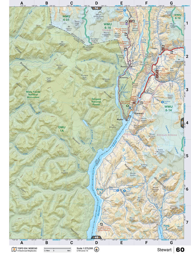 NOBC60 TOPO Map - Stewart - Backroad Maps