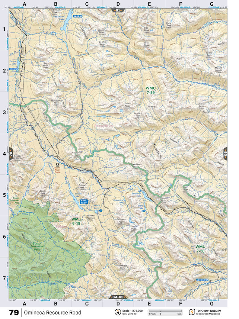 NOBC79 TOPO Map - Omineca Resource Road - Backroad Maps