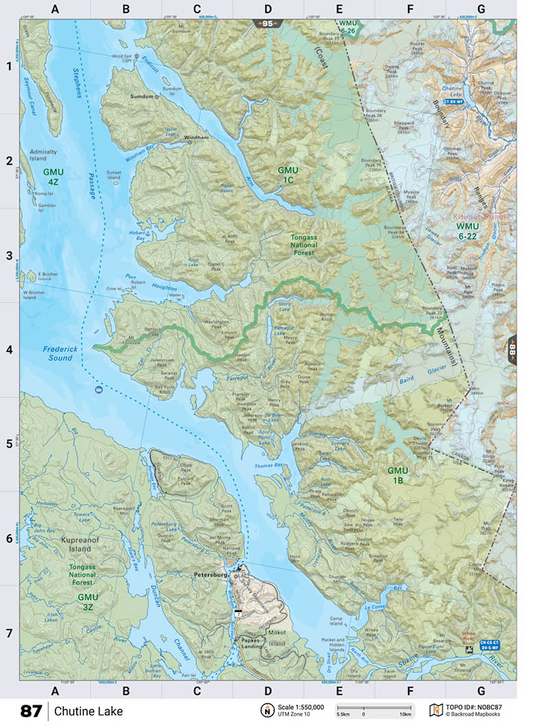NOBC87 TOPO Map - Chutine Lake - Backroad Maps