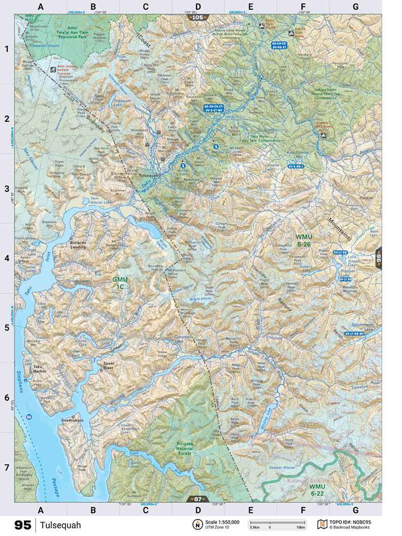 NOBC95 TOPO Map - Tulsequah