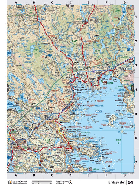 NSNS14 TOPO Map - Bridgewater - Backroad Maps