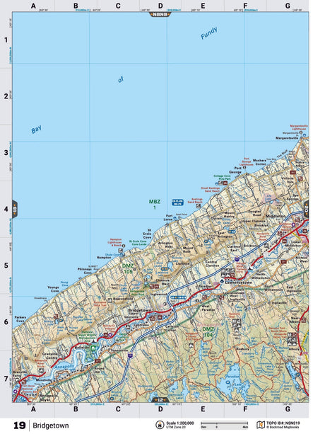 NSNS19 TOPO Map - Bridgetown - Backroad Maps