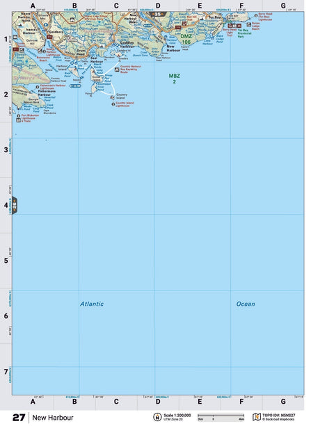 NSNS27 Wall Map - New Harbour - Backroad Maps