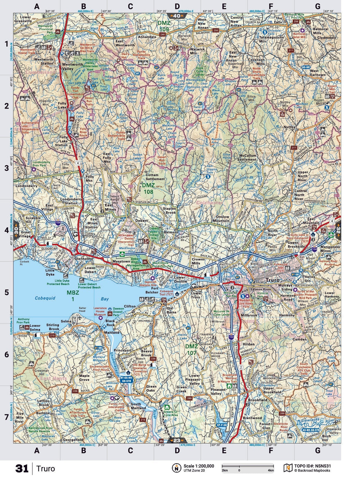 NSNS31 TOPO Map - Truro - Backroad Maps