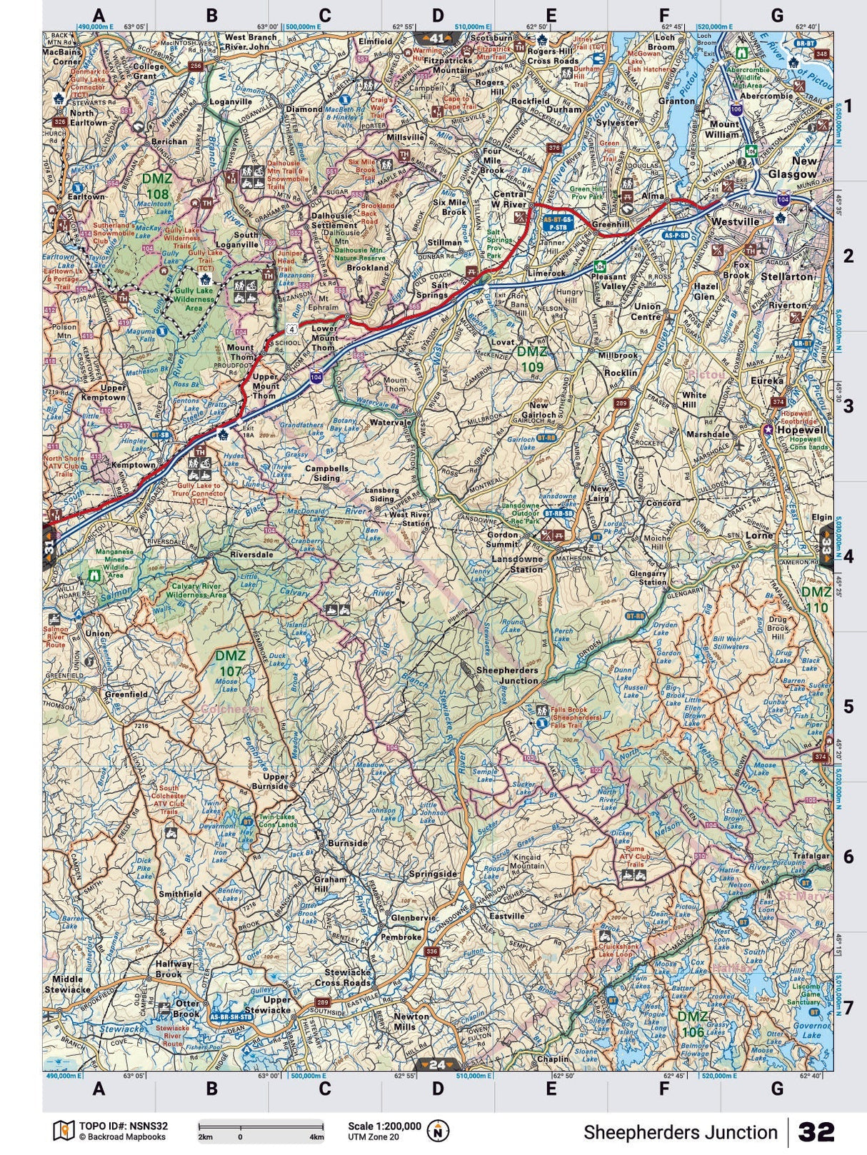 NSNS32 TOPO Map - Sheepherders Junction - Backroad Maps