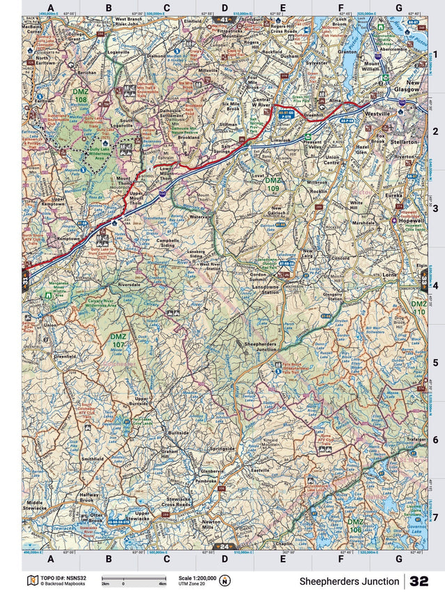 NSNS32 TOPO Map - Sheepherders Junction - Backroad Maps